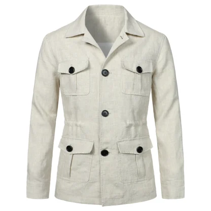 Multiple Pockets Plus Size Jacket - Image 2