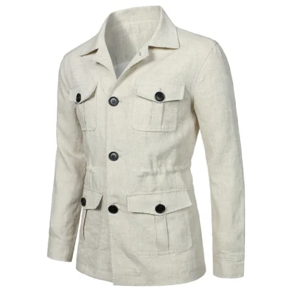 Multiple Pockets Plus Size Jacket - Image 3