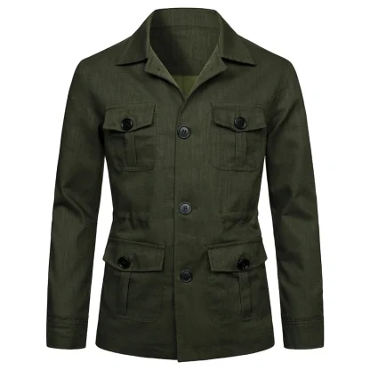 Multiple Pockets Plus Size Jacket - Image 5