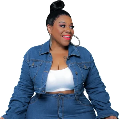 Spring Stunner Plus Size Denim Set - Image 4
