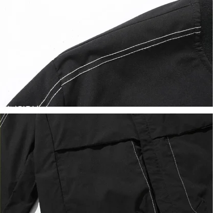 Relaxed Plus Size Bomber Jacket - Image 4