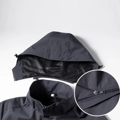 Windproof Plus Size Hooded Coat - Image 5