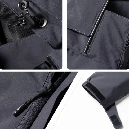 Windproof Plus Size Hooded Coat - Image 6