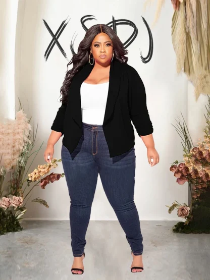 Long Sleeve Plus Size Blazer