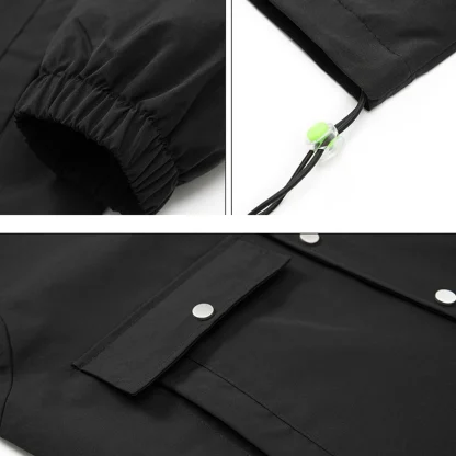 Solid Color Plus Size Button Jacket - Image 6