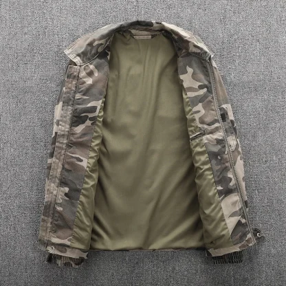 Military Biker Plus Size Jacket - Image 6
