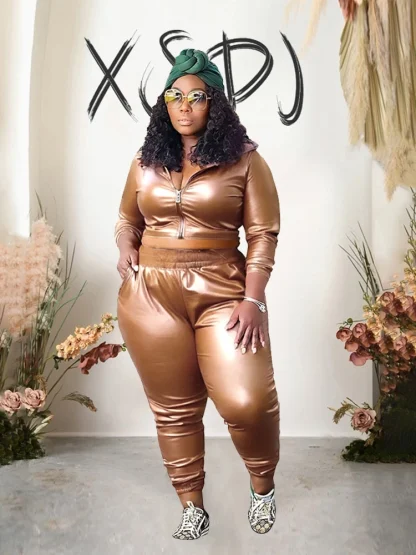 Curvy 2-Piece Plus Size Tracksuit - Image 3