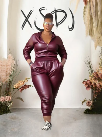 Curvy 2-Piece Plus Size Tracksuit - Image 5