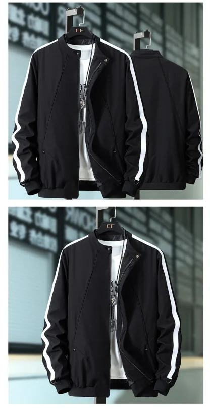 Autumn Bomber Plus Size Jacket - Image 4