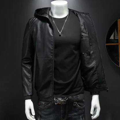 Street Style Biker Plus Size Coat - Image 4