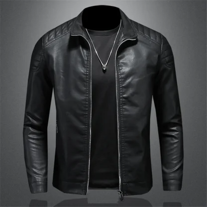 City Moto Biker Plus Size Jacket - Image 2