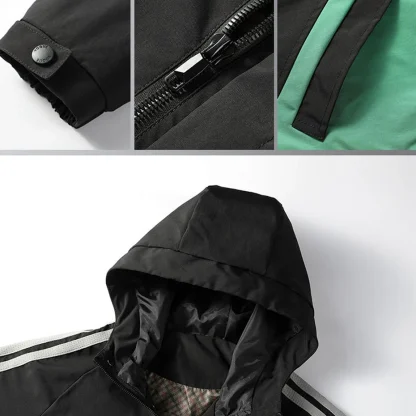 Hooded Plus Size Sports Jacket - Image 6