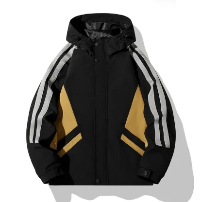 Hooded Plus Size Sports Jacket
