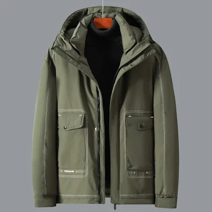 Thickened Hooded Plus Size Jacket - Image 3