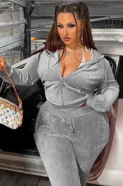 Autumn Glam Plus Size Tracksuit - Image 3