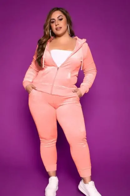 Autumn Glam Plus Size Tracksuit - Image 4