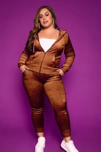 Autumn Glam Plus Size Tracksuit - Image 2