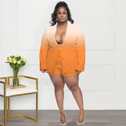 Elegant Plus Size Tie-Dye Jacket - Image 3