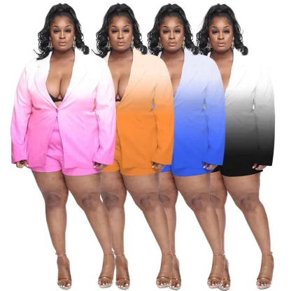 Elegant Plus Size Tie-Dye Jacket - Image 6