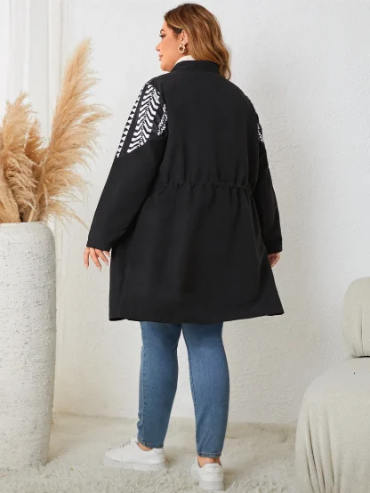 Trendy Plus Size Loose Blouse Jacket - Image 2