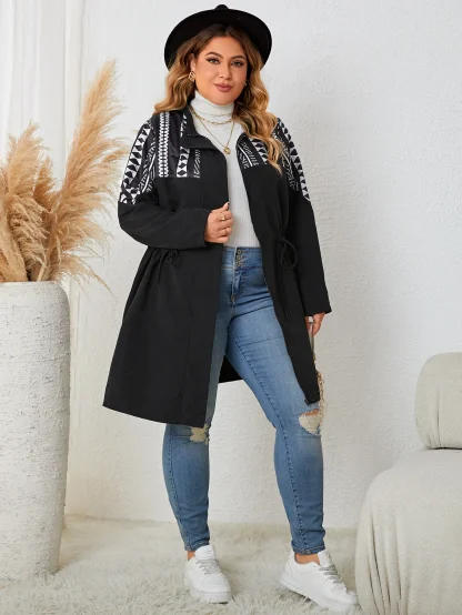 Trendy Plus Size Loose Blouse Jacket - Image 3