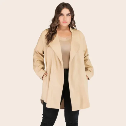 Long Sleeve Plus Size Coat