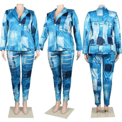 Cut Out Chic Plus Size Jacket Set - Image 6