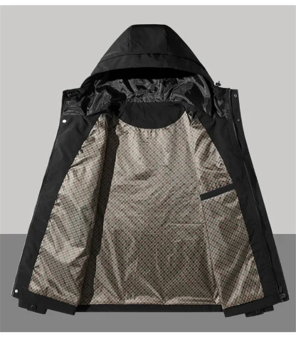 Hooded Plus Size Sports Jacket - Image 3