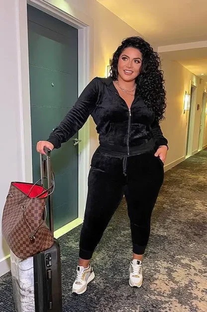 Autumn Glam Plus Size Tracksuit