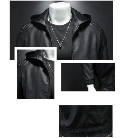 Street Style Biker Plus Size Coat - Image 3