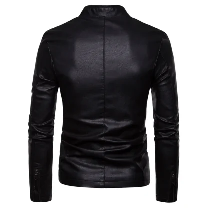 Stand Collar Plus Size Jacket - Image 2