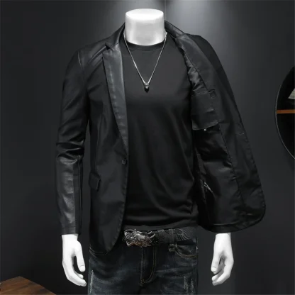 Turndown Collar Plus Size Jacket - Image 4