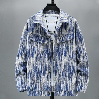 Gradient Tie Dyeing Plus Size Jacket - Image 3