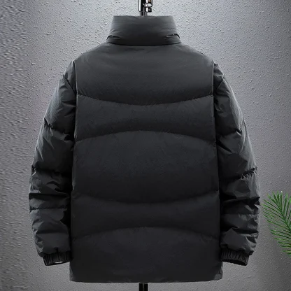 Stand Collar Plus Size Puffer Coat - Image 2