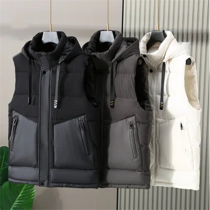Winter Plus Size Hooded Vest - Image 3