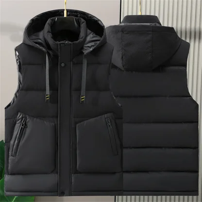 Winter Plus Size Hooded Vest - Image 4