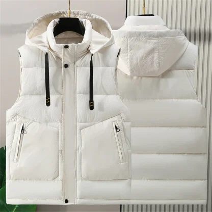 Winter Plus Size Hooded Vest - Image 5