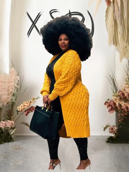 Cozy Chic Plus Size Knitted Coat - Image 2
