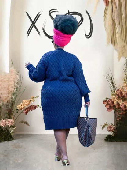 Cozy Chic Plus Size Knitted Coat - Image 3