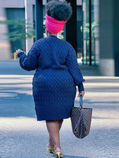 Cozy Chic Plus Size Knitted Coat - Image 6