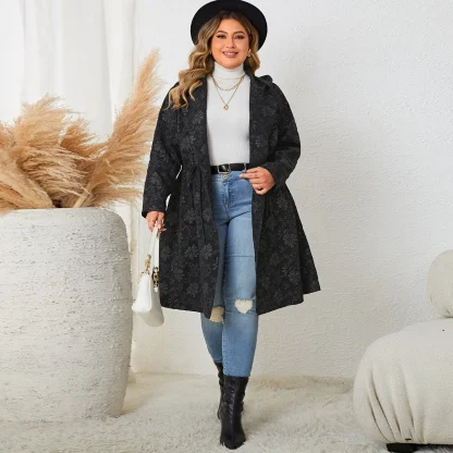Casual Retro Printing Plus Size Coat