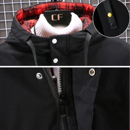 Hooded Plus Size Winter Jacket - Image 4