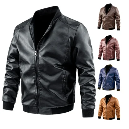 Rugged Plus Size Biker Jacket - Image 3
