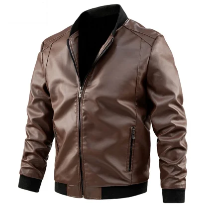 Rugged Plus Size Biker Jacket - Image 5
