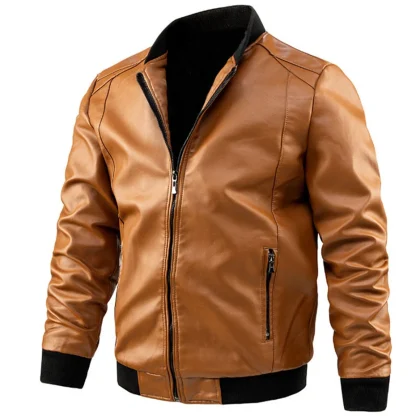 Rugged Plus Size Biker Jacket - Image 6