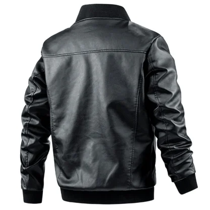 Rugged Plus Size Biker Jacket - Image 2