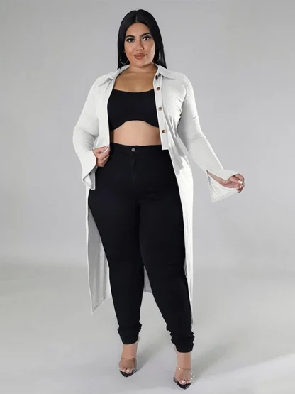 Ribbed Style Plus Size Cardigan - Image 4