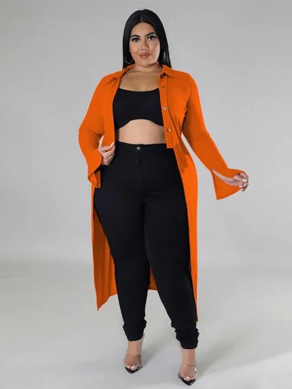 Ribbed Style Plus Size Cardigan - Image 5