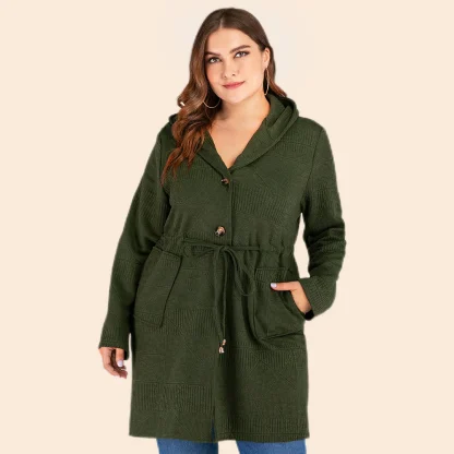 Loose Hooded Plus Size Sweater - Image 2