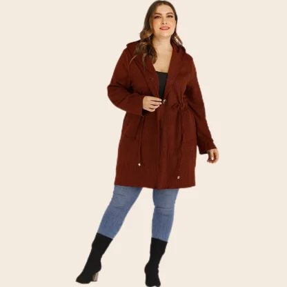 Loose Hooded Plus Size Sweater - Image 4